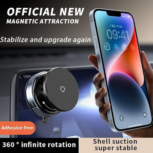 📱 Magnetic Suction Phone Holder – 360° Rotating Universal Mobile Stand