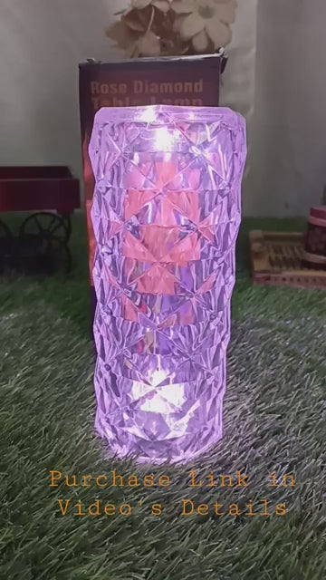 🛋️ Decorative Rose Crystal Diamond Lamp for Bedroom, Living Room, Party & Dinner Décor