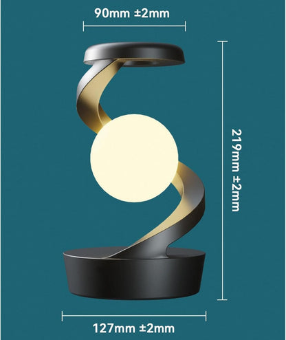 Rotating Magnetic Levitation LED Lamp – Warm White with RGB Modes